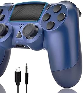 Replacement for PS4 Controller Wireless, Bluetooth Remote Gamepad, Compatible with PS4/ PC, Built in Gyro, Dual Motor, Speaker