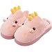 STAR FIRE Niño Zapatillas de algodón para Adultos Zapatillas de Hipopótamo Zapatillas de Peluche Zapatillas para Hombres Zapatillas para Mujer Zapatillas de Animales (Pink, Numeric_37)
