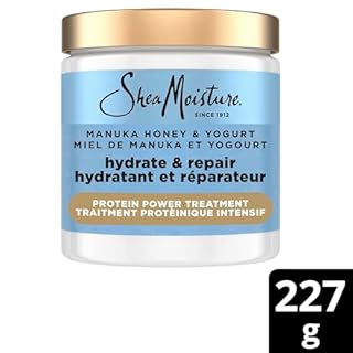 Shea Moisture Hydrate + Repair Protein Power Hair Treatment for dry, damaged hair Manuka Honey & Yogurt sulfate-free deep conditioner 237 ml