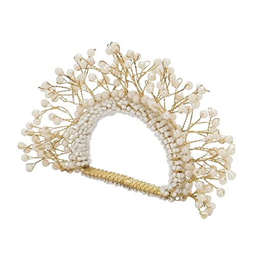 Pearl Crown Napkin Rings (Set of 4)