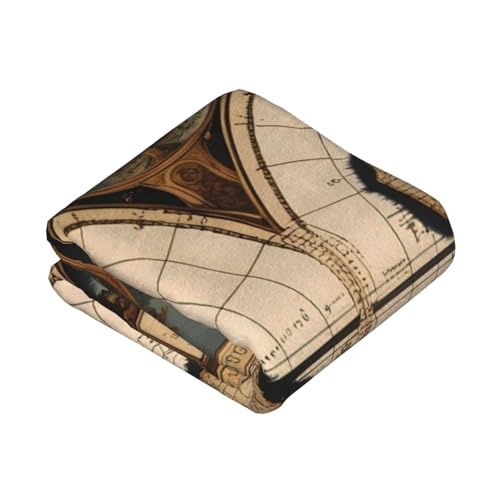 Couverture globe terrestre chaude plaid lit jeté de canapé léger 152x127