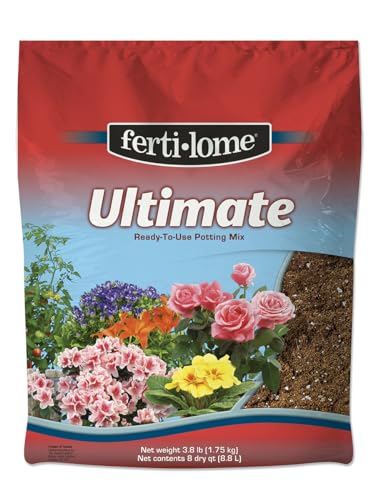 Fertilome Ultimate Potting Mix - Nutrient Rich Plant Food, Protects Against Under and Over Watering (8 QT)