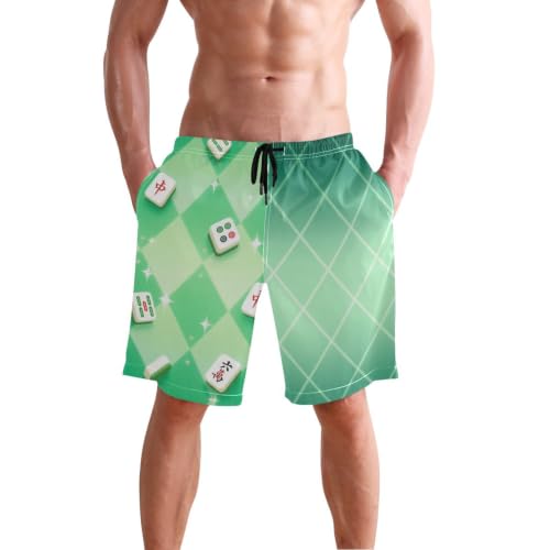 Short de plage extensible homme compression anti-irritation vert