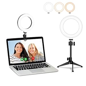 Desk Ring Light for Zoom Meetings &...