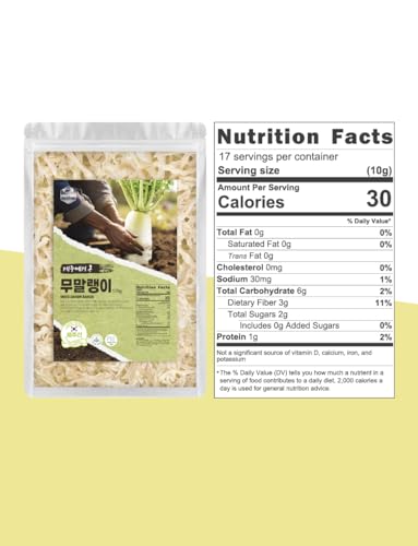 Korean Premium Dried & Sliced Daikon Radish 6 Ounce from Jeju Island, Korea 170 gram for Kimchi and Tea - Image 2