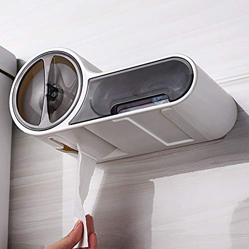 Soporte de papel higiénico impermeable para evitar rollos mojados por la ducha