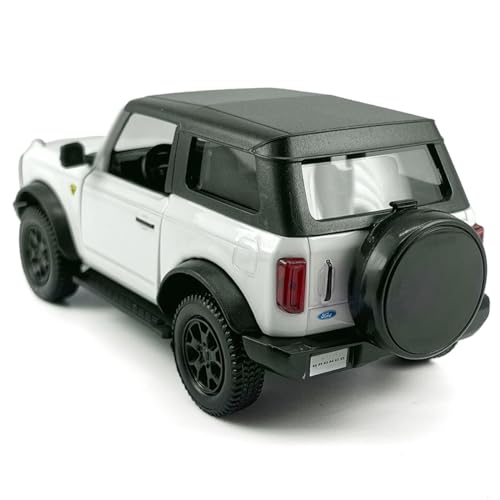 Auto modelo Bronco 1:36 blanco con puertas abatibles miniatura 6
