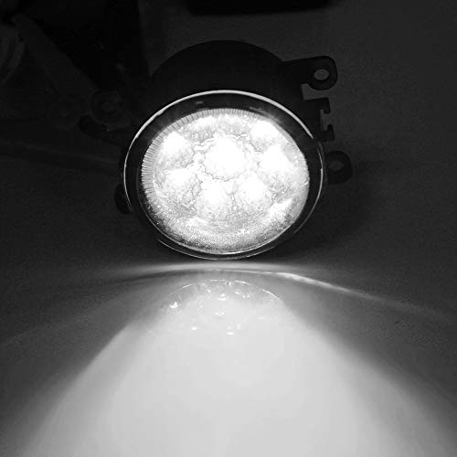 9 okrągłych lamp przeciwmgielnych LED DRL do Focus 2012-2014 - światła do jazdy dziennej z pierścieniami Halo, łatwa instalacja