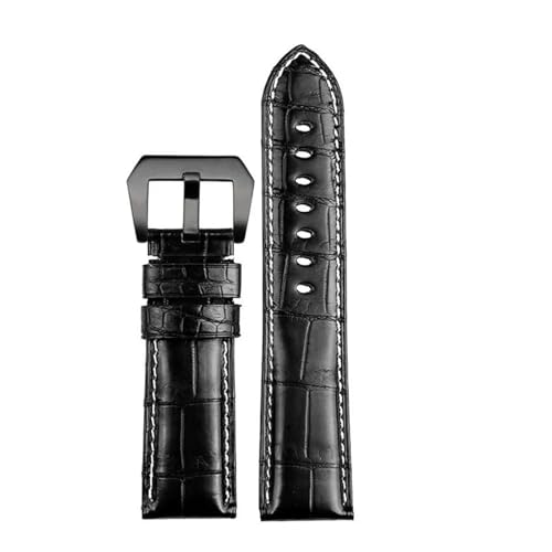 Bracelet de montre en cuir Alligator compatible Panera PAM441 1950 boucle 22mm 24mm 26mm