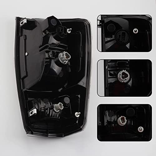 Dasbecan Tail Light Assembly Driver And Passenger Side Black Housing Red Lens 81550-04170 To2801203 Compatible With Toyota Tacoma 2016 2017 2018 2019 #TOP3