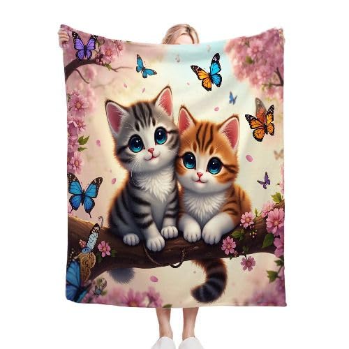 Plaid Polaire 240x260 Adulte Imprimé Chat Coloré, Plaid Couverture Polaire en Microfibre, Jeté de Canapé pour Adultes et Enfants Rester Chaud en Hiver