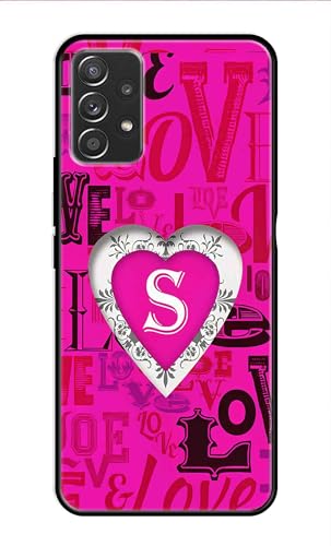 Image of Metal TPU Printed Back Cover for Samsung Galaxy A52 5G (Alphabet S -J1) 360 Degree Protection | Camera Protection -25092024(AR)