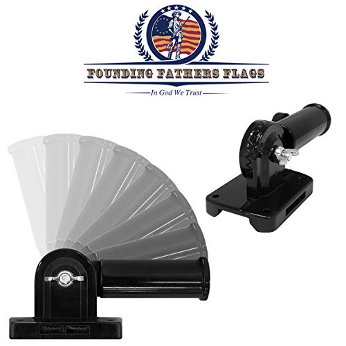 Black Flag Pole Mounting Bracket - Adjustable #TOP1