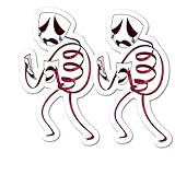 Gangle The Amazing Digital Circus Character Comedy Tragedy Mask Set of 2 stickers