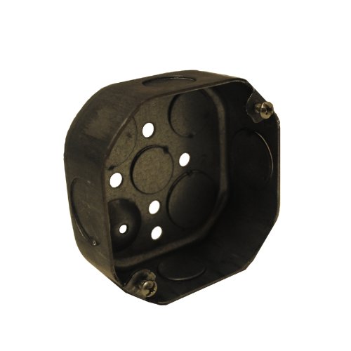 Ammo International Y84RDB-50/75 Pre-Galvanized Steel Octagon Box, 2-1/8-Inch Deep Welded Construction with 1/2-Inch, 3/4-Inch, 1-Inch Knockouts, 5-Piece