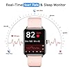 Dirrelo Smart Watch for Android Phones iPhone Compatible, Smart Watches for Women Men, 5ATM Waterproof Android Smart Watch Fitness Tracker/Sleep/Step Monitor, Pink