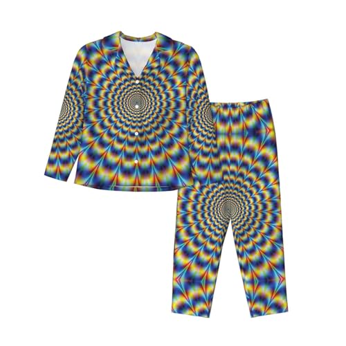 Ensemble pyjama à manches longues pour femme en spirale contre le froid