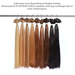 Mothers Day SALE COUPON- EURONEXT Clip in hair extensions, 100% Remy human hair, 14 inches, Straight, Curly, Light Caramel - Image 4