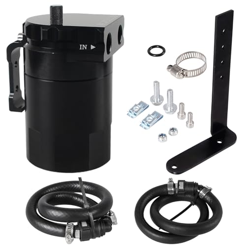 YESHMA Oil Catch Can Compatible with Ford F150 5.0L 2.7EB 3.5EB 2011-2024 Expedition 3.5L EcoBoost 2018-2021 - 350ml Baffled Oil Separator Tank