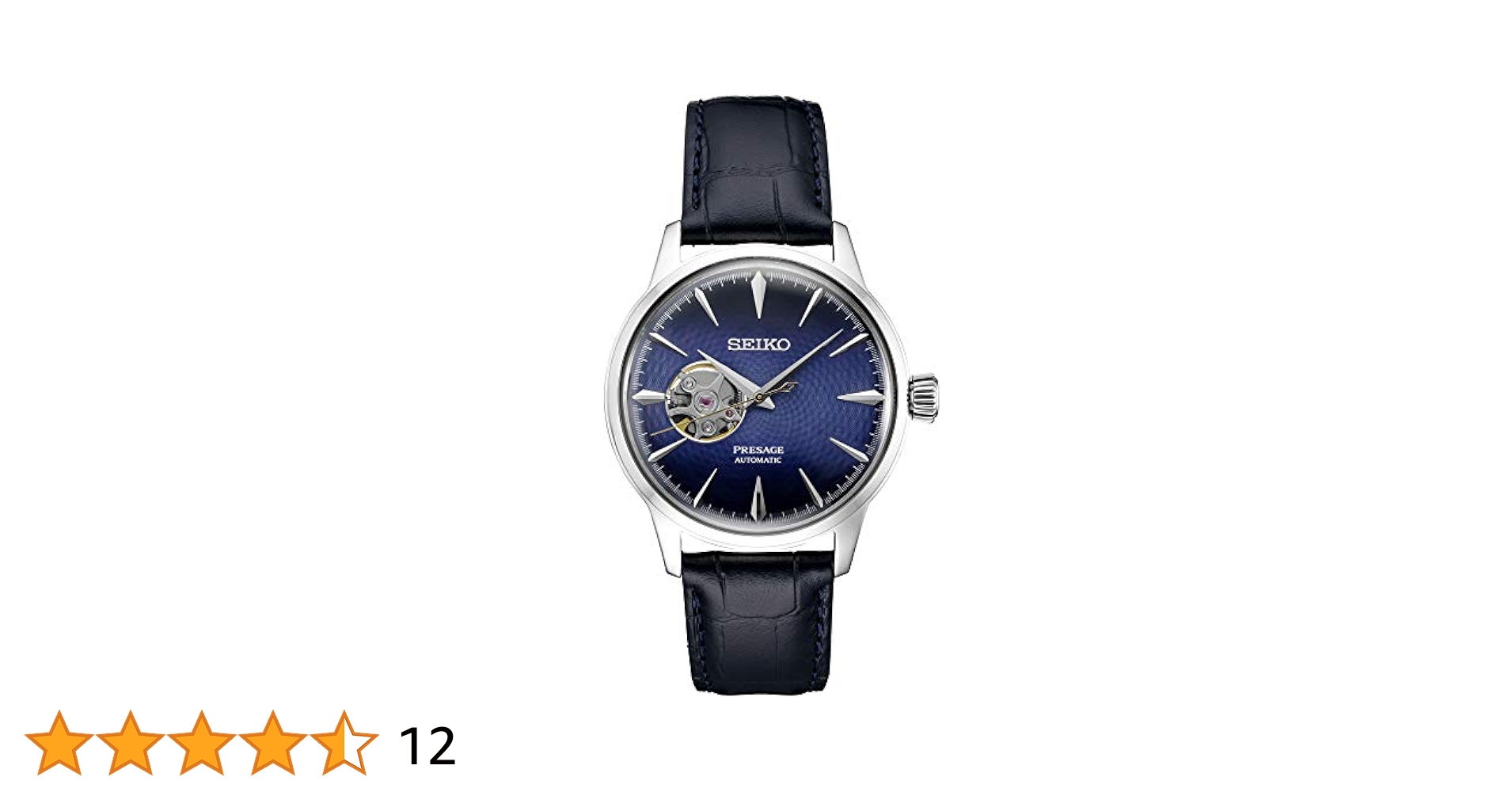 Amazon.co.jp: SEIKO Presage 自動巻きブルーレザーウォッチ