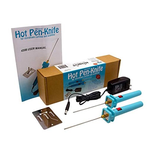 Hercules Hot Knife/Hot Pen Styrofoam Cutter - Hot Wire Foam Cutter and Styrofoam Sculpting Tool (2 Pen)