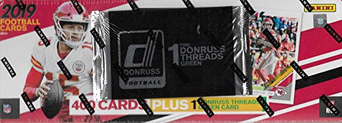 2019 Donruss Football Factory Sealed Set Loaded with Stars and Hall of Famers plus 100 Rookie Cards including Kyler Murray and Daniel Jones Plus an EXCLUSIVE Threads Jersey (No Topps made)