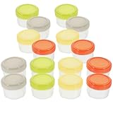 YARNOW 16個入り携帯用調味料容器セット 醤油差し 酢入れ ソース小箱 ピクニック キャンプ パーティー用ドレッシングボックス 安定素材 滑