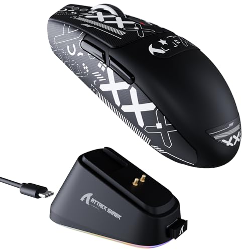 Ratón inalámbrico ATTACK SHARK G3PRO con base magnética y triple conexión para PC y Xbox