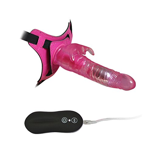 Lesbian Strap On 10 Modes Waist Adjustable Double Role Play Toy Pink