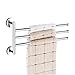 PHOEWON Drehung Handtuchhalter mit 3 Schwing Armen 180°Edelstahl Handtuchstangen bad Handtuchhaken Chrom, Schwenkbar