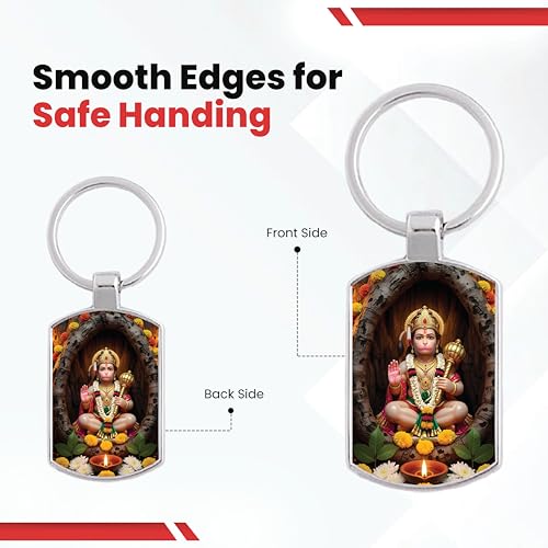 Image of Stylish Metal Keychains with Permanent Glossy Print - Inspirational Quotes & Spiritual Designs - Perfect Key chains for loved ones, Personal Use, Gifts & Return Gifts