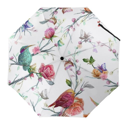 Parapluie automatique compact à rayures pour ne plus jamais être surpris par la pluie