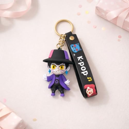 Image of Wanna Party Kpop Demon Hunters Cartoon Keychains, Jinu Keychain for Boys and Girls, Cute Backpack Key Chain Accessories Wristlet chain Return Gift Items for Boys & Girls