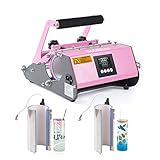 2 in 1 Pink Tumbler Heat Press Machine for 12 OZ 17 OZ 20 OZ 30 OZ Glass Stainless Steel Sublimation