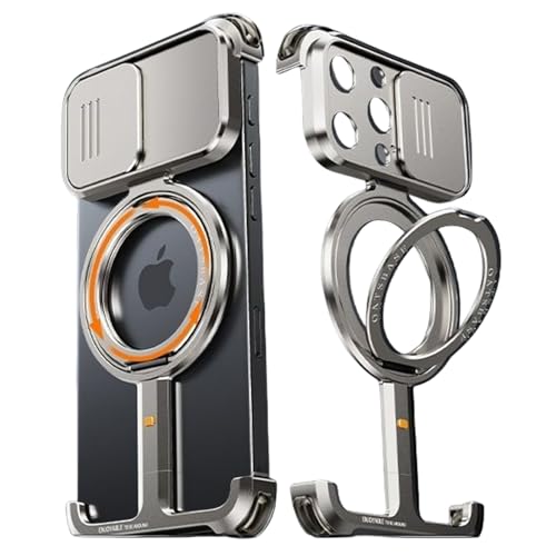 Coque iPhone 16 Pro Max antichoc béquille MagSafe cache caméra alu