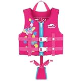 Gogokids Toddler Swim Vest, Premium Swim Vest for Kid Swimming Jacket for 30-40-50-60-70-80 Lbs Girls and Boys, Toddler Floaties Swimming Aid with Dual Safety Strap for 2-9 Years in Pool/Puddle/Beach