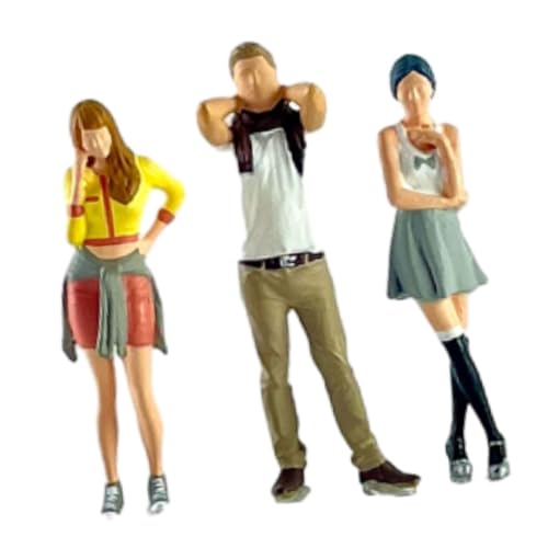 Figurines miniatures 1/64 décors micro- et personnages minuscules homme femme