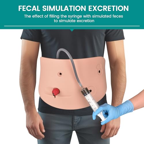 Image of Wearable Ostomy Care Trainer Kit,Stoma Models for Medical Education, Ostomy Practice Model Kit for Teaching Demonstration
