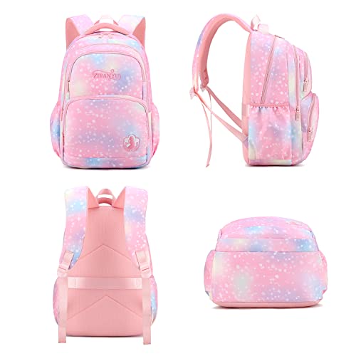 Sac à dos filles école primaire léger durable imperméable imprimé violet KLUFO - 4