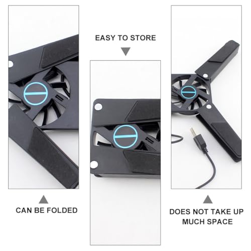 Base refrigerante para laptop con doble ventilador y soporte plegable miniatura 3