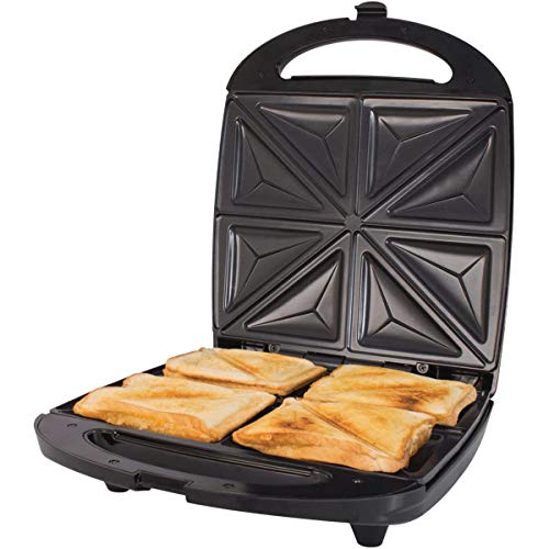 Sandwichmaker Edelstahl Antihaftbeschichtet 1200W Panini Kontaktgrill Abnehmbare Grillplatten, Cool Touch Griffe, Wird Zum Frühstück Verwendet, Silber