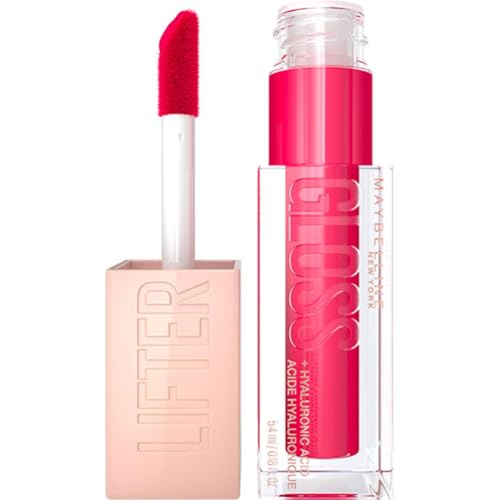 Maybelline New York Lip Gloss with Plumping and Moisturizing Effect, Defined Lips, With Hyaluronic Acid, Lifter Gloss Candy Drop, Shades: 24 Bubblegum, 5,4 ml