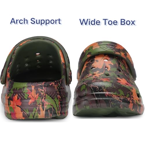 Image of Kids Tie Dye Garden Clogs for Boys Girls | Lightweight Slip-On Water Shoes with Arch Support