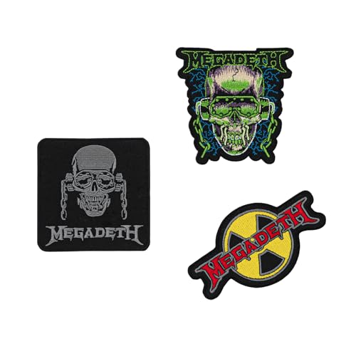 Parches ropa Termoadhesivos Megadeth - SET de 3 Pegatinas para
