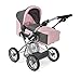 Bayer Chic 2000 - Wózek dla lalek Leni, 2 w 1 wózek dla lalek z wyjmowaną torbą do przenoszenia, melanż ciemnoszary, różowy