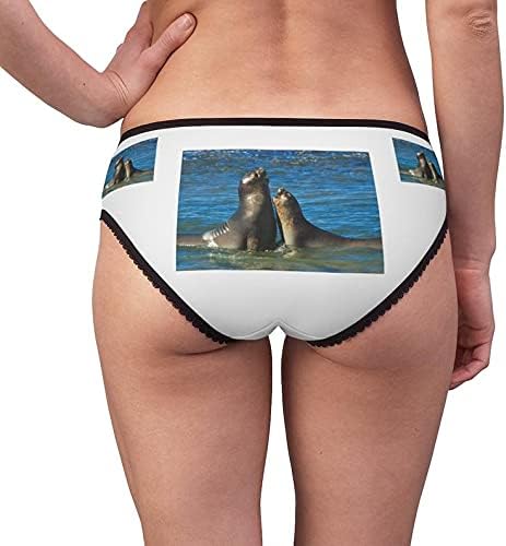 Elephant Seal Panties, Elephant Seal Underwear, Briefs, Cotton Briefs, Funny Underwear, Panties For Women