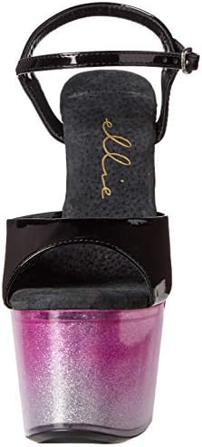 Ellie Shoes Women's Ankle Strap Platform Sandal, Pink, 7 | Image 1
