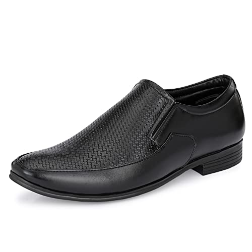 Image of Centrino Mens Formal Shoe |Slip-On Men's Formal Shoe | Stylish Non-Lace Design | Soft Cushioned Insole for Comfort | Perfect for Office & Formal Wear
