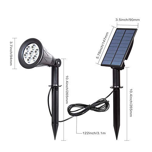 Buy Solar Spotlights, 7 LED Color Changing Solar Lights, TSUNUS