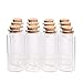Danmu 30ml 1.18" x 2.75" Mini Glass Bottles, Jars with Wood Cork Stoppers, Tiny Glass Jars, Wishing Bottles, Message Bottle for Wedding Favors, Baby Shower Favors, DIY Craft (36Pcs)